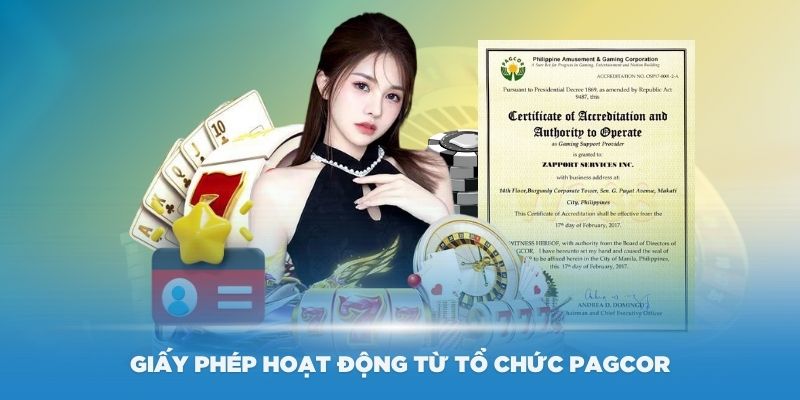 Giấy phép hoạt động PAGCOR của chính phủ nước Philippines